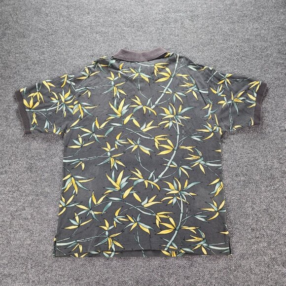 Tommy Bahama Polo Shirt Mens XL Floral Leaf Short Sleeve Vintage Beach Golf - Picture 7 of 7